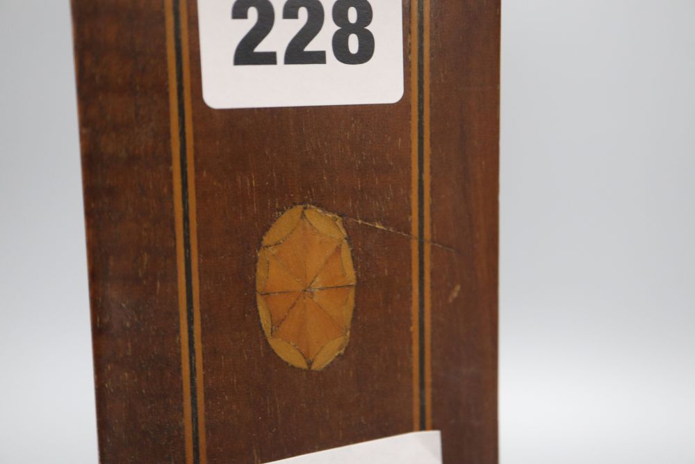 An inlaid mahogany miniature longcase clock, height 42cm